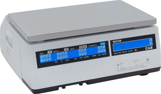 Весы CAS CL5000J-30IB, цена 85 251 руб. - Торговые весы с печатью этикеток